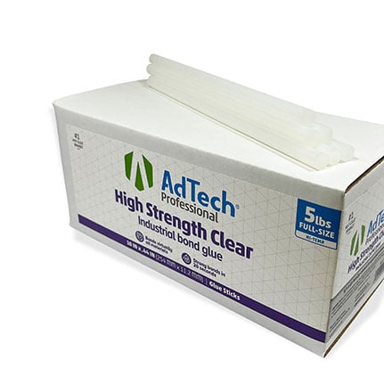 AdTech 501 High Strength Hot Melt Adhesive White 0.5 in x 10 in Stick, 5 lb Case