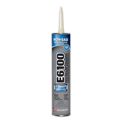 Eclectic E6100 Solvent Based Adhesive Black 10.2 oz Cartridge