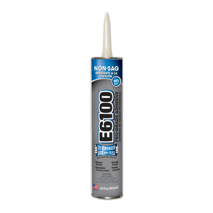 Eclectic E6100 Solvent Based Adhesive White 10.2 oz Cartridge