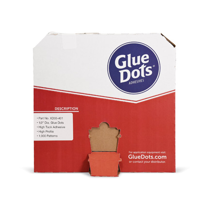 Glue Dots XD33-401 High Tack Adhesive High Profile Clear 0.5 in Roll