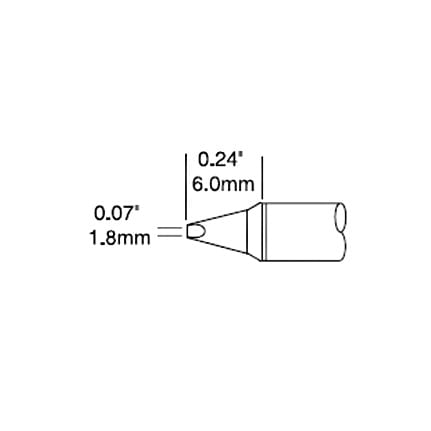 OKi STTC-137P, 30° Power Chisel Tip 1.78 mm x 6 mm