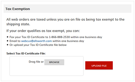 Tax Exemption Upload