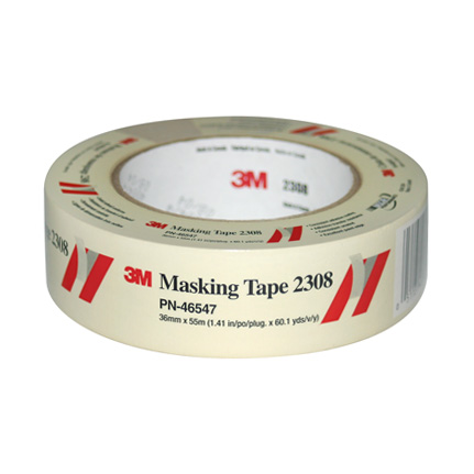 3M 2308 Performance Masking Tape Tan 36 mm x 55 m Roll