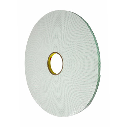 3M 4004 Double Coated Urethane Foam Tape White 0.75 in x 5 yd Roll