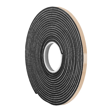 3M 4496 Double Coated Polyethylene Foam Tape Black 0.5 in x 5 yd Roll