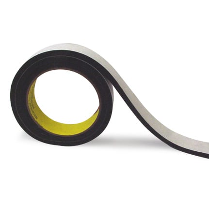3M 4714 Vinyl Foam Tape Black 0.5 in x 18 yd Roll