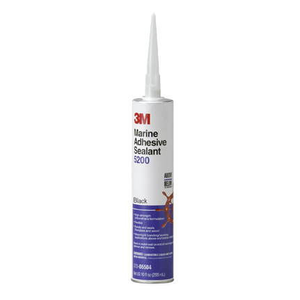 3M Marine 5200 Sealant – 3 Oz Black, Fast Cure 05205 For Boats & RVs
