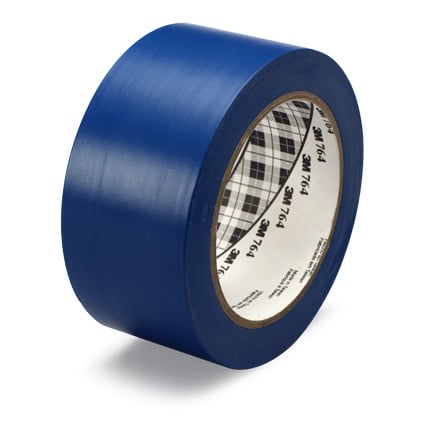 3M 764 General Purpose Vinyl Tape Blue 2 in x 36 yd Roll