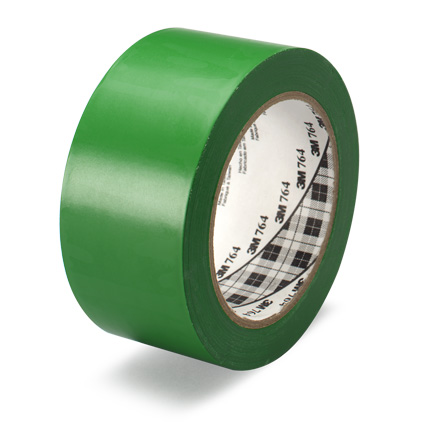 3M 764 General Purpose Vinyl Tape Green 2 in x 36 yd Roll