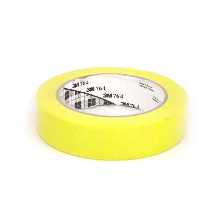 3M 764 General Purpose Vinyl Tape Yellow 1 in x 36 yd Roll