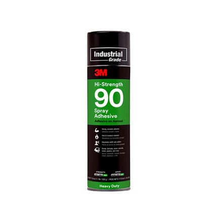 3M Hi-Strength 90 Contact Spray Adhesive, 17.6 oz, 1 Can, Green