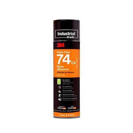 3M Foam Fast 74 Low VOC Spray Adhesive Clear 19 oz Aerosol