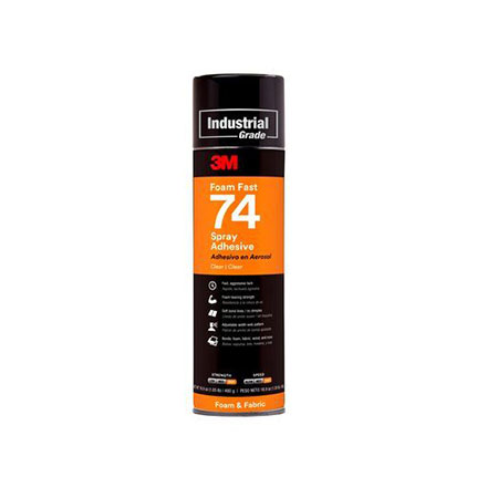 3M Foam Fast 74 Spray Adhesive Orange 16.9 oz Aerosol