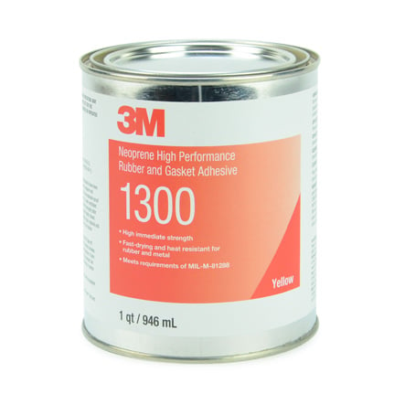 3M 1300 Neoprene High Performance Rubber and Gasket Adhesive Yellow 1 qt Can