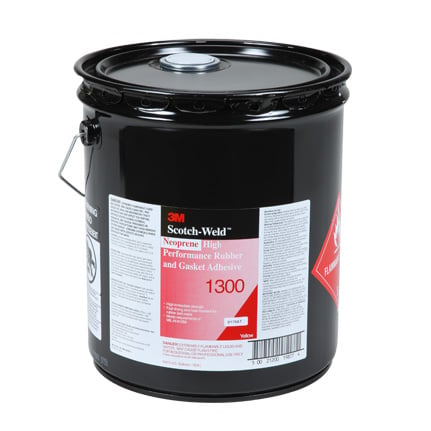 3M 1300 Neoprene High Performance Rubber and Gasket Adhesive Yellow 5 gal Pail