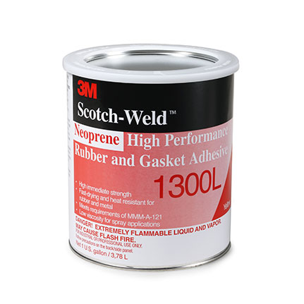 3M 1300L Neoprene High Performance Rubber and Gasket Adhesive Yellow 1 gal Can