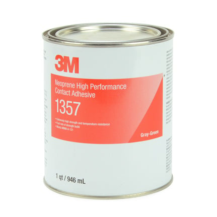 3M 1357 Neoprene High Performance Contact Adhesive Gray 1 qt Can