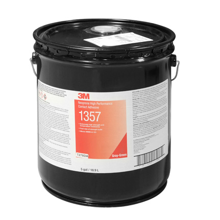 3M 1357 Neoprene High Performance Contact Adhesive Gray 5 gal Pail