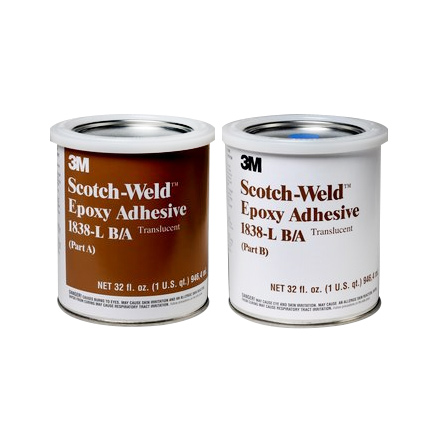 3M Scotch-Weld 1838L Epoxy Adhesive Clear 1 qt Kit