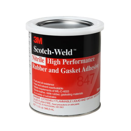 3M 847 Nitrile High Performance Rubber and Gasket Adhesive Brown 1 gal Pail