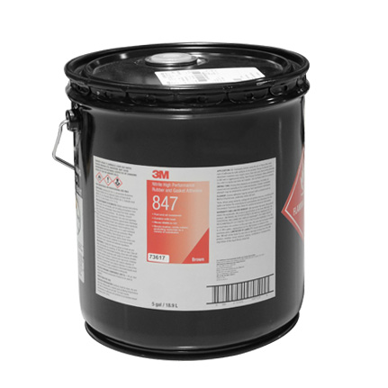 3M 847 Nitrile High Performance Rubber and Gasket Adhesive Brown 5 gal Pail
