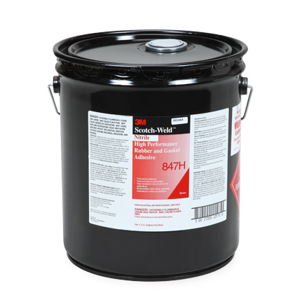 3M 847H Nitrile High Performance Rubber and Gasket Adhesive Brown 5 gal Pail