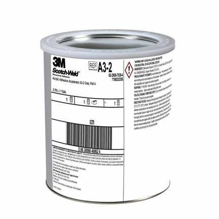 3M Scotch-Weld A3-2 Acrylic Adhesive Accelerator Part A Gray 1 gal Pail