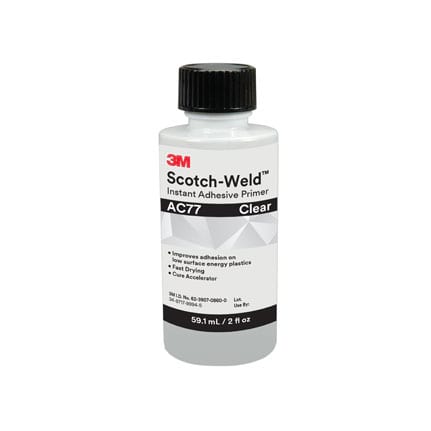 3M Scotch-Weld AC77 Instant Adhesive Primer Clear 2 oz Bottle