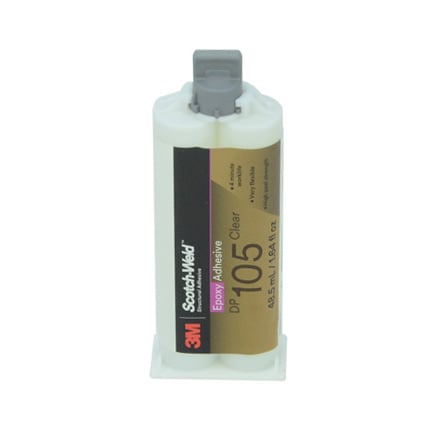 3M Scotch-Weld DP105 Epoxy Adhesive Clear 48.5 mL Duo-Pak Cartridge