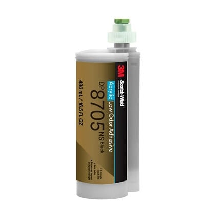 3M Scotch-Weld DP8705NS Acrylic Adhesive Black 490 mL Cartridge