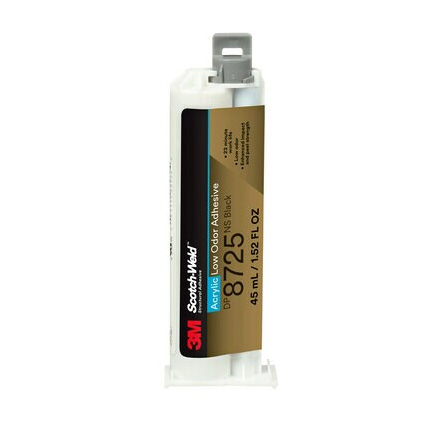 3M Scotch-Weld DP8725NS Acrylic Adhesive Black 45 mL Cartridge