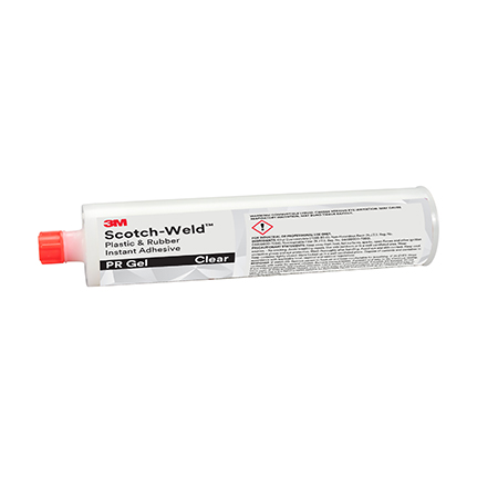 3M Scotch-Weld PR Gel Plastic and Rubber Instant Adhesive Clear 300 g Cartridge
