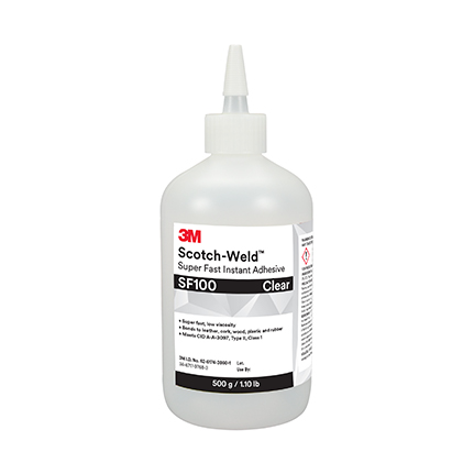 3M Scotch-Weld SF100 Super Fast Instant Adhesive Clear 1 lb Bottle