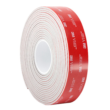 3M VHB LSE-060WF Double Coated Acrylic Foam Tape White 1 in x 5 yd Roll