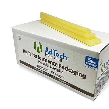 AdTech 620 High Performance Hot Melt Adhesive Tan 0.5 in x 10 in Stick, 5 lb Case