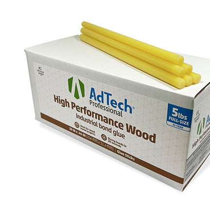 AdTech 962 High Performance Hot Melt Adhesive Amber 0.5 in x 10 in Stick, 5 lb Case