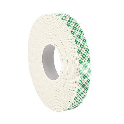 3M 4032 Double Coated Urethane Foam Tape White 0.5 in x 5 yd Roll