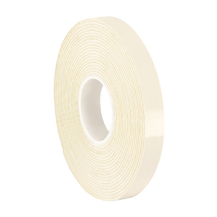 3M 4462 Double Coated Polyethylene Foam Tape White 0.5 in x 5 yd Roll