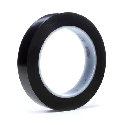 3M 471 Vinyl Tape Black 0.75 in x 5 yd Roll