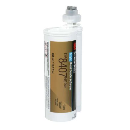 3M Scotch-Weld DP8407NS Metal Bonder Acrylic Adhesive Gray 490 mL Cartridge