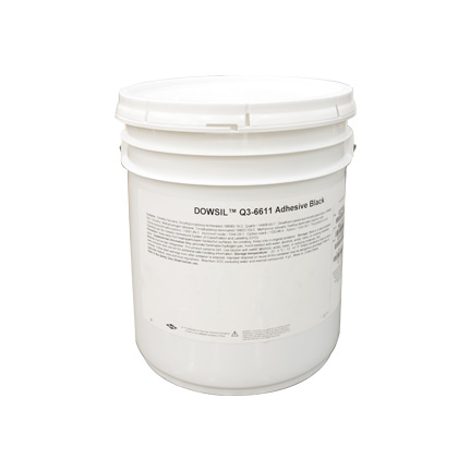 Dow DOWSIL™ Q3-6611 Primerless Silicone Adhesive Black 18.1 kg Pail