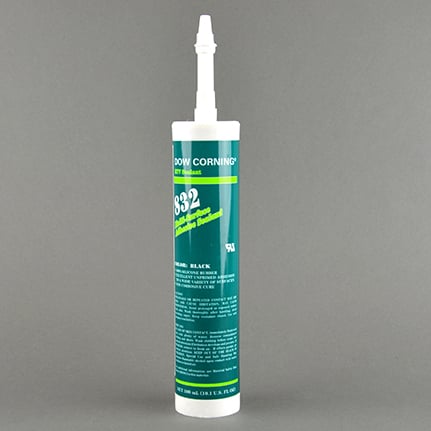 Dow DOWSIL 832 Multi-Surface Adhesive Sealant Silicone Black 300 ml Cartridge