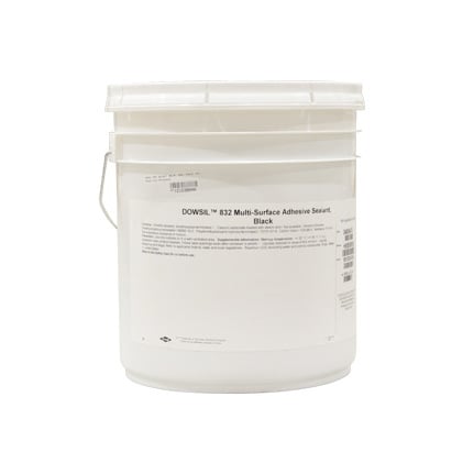 Dow DOWSIL™ 832 Multi-Surface Adhesive Sealant Silicone Black 22.7 kg Pail