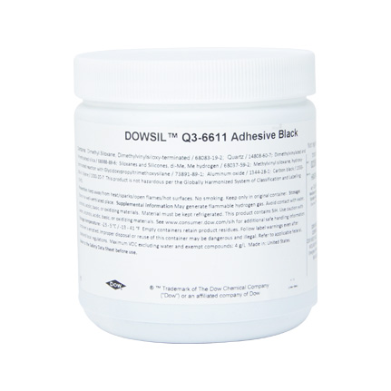 Dow DOWSIL™ Q3-6611 Primerless Silicone Adhesive Black 453 g Jar