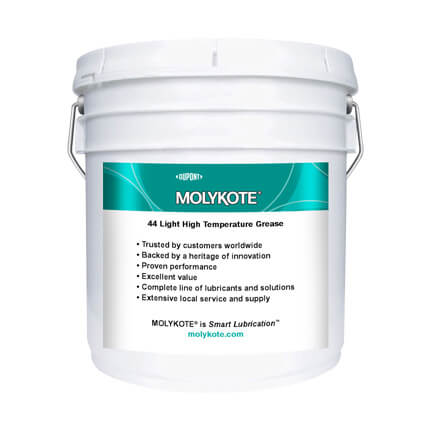 DuPont MOLYKOTE® 44 High Temperature Bearing Grease, Light, Off-White 3.6 kg Pail