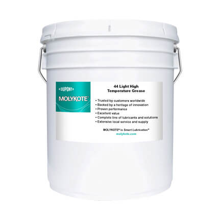DuPont MOLYKOTE® 44 High Temperature Bearing Grease, Light, Off-White 18 kg Pail