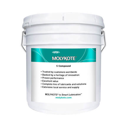 DuPont MOLYKOTE® 5 Silicone Compound Gray 3.6 kg Pail