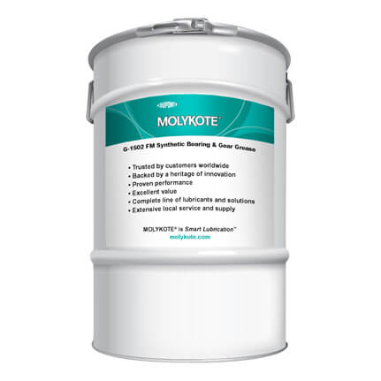 DuPont MOLYKOTE® G-1502 FM Synthetic Bearing and Gear Grease White 50 kg Drum