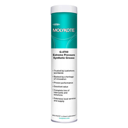 DuPont MOLYKOTE® G-4700 Extreme Pressure Synthetic Grease Black 390 g Cartridge