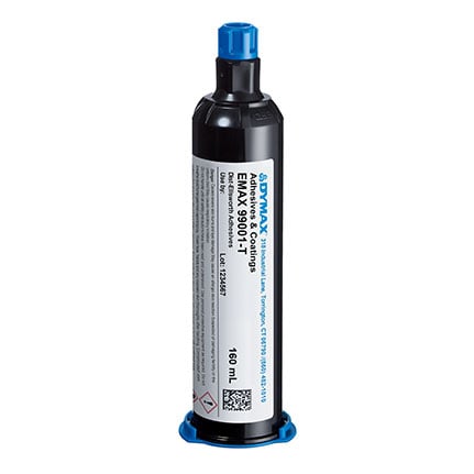 Dymax EMAX 99001-T High Temp Glass-to-Metal Adhesive Clear 160 mL Cartridge